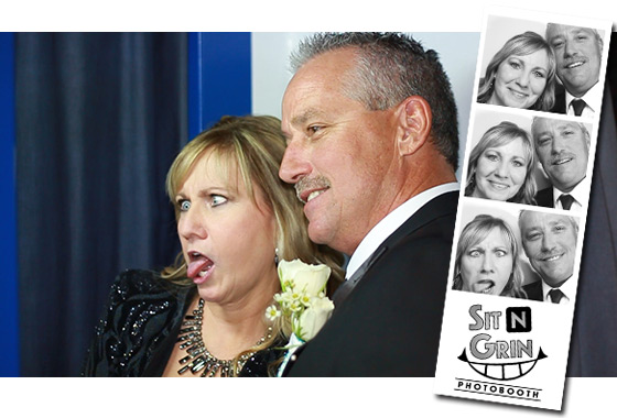 Father and Mother of the Bride in Sit N Grin Classic Photo Booth